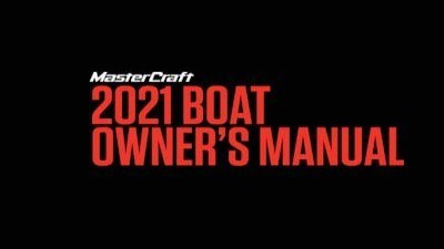 Mastercraft 2021 Owner's Manual